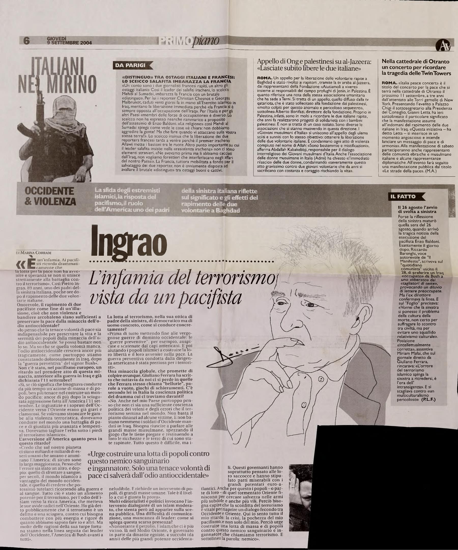 Ingrao sul terrorismo