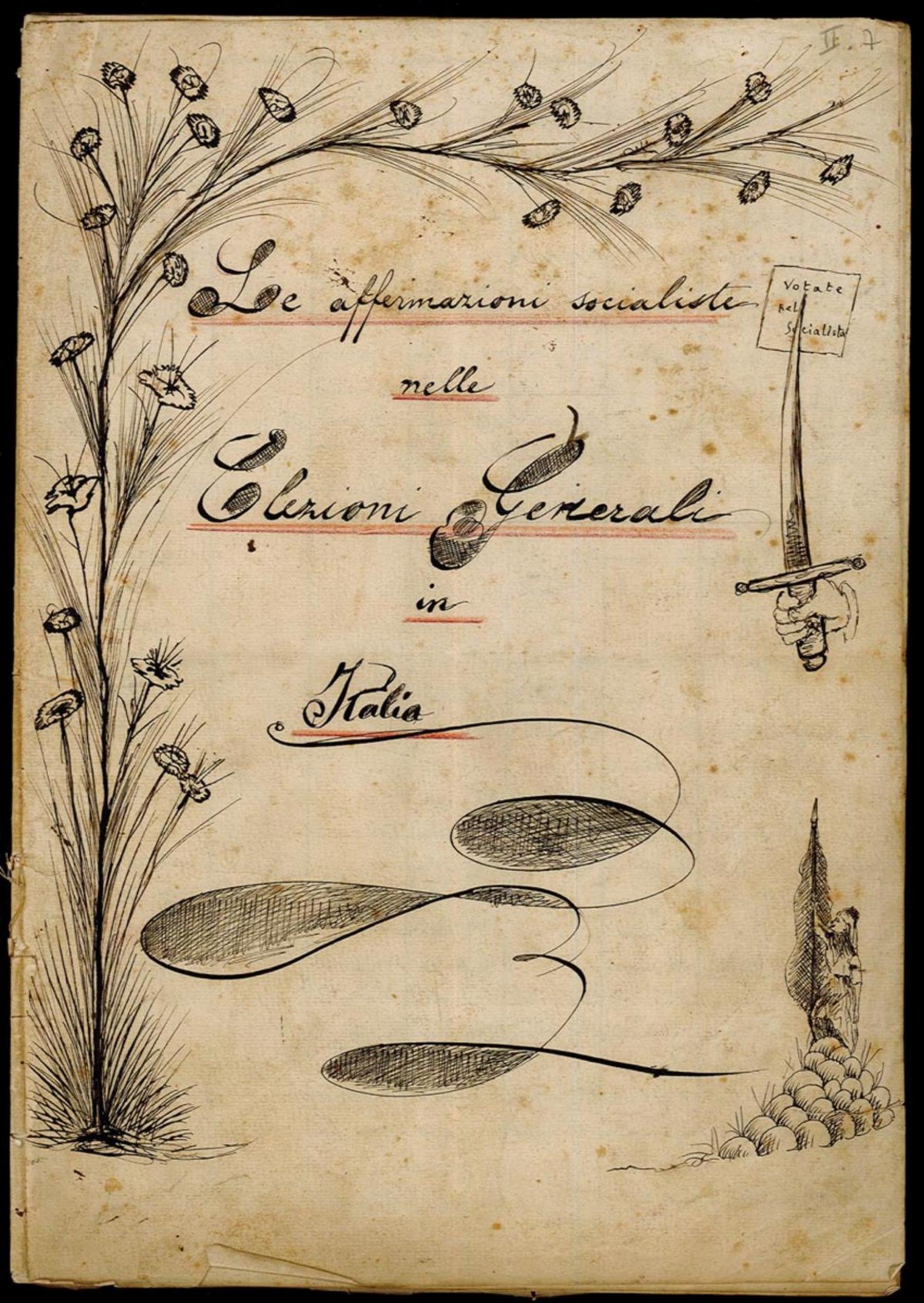 Schema con risultati elettorali del PSI,1909