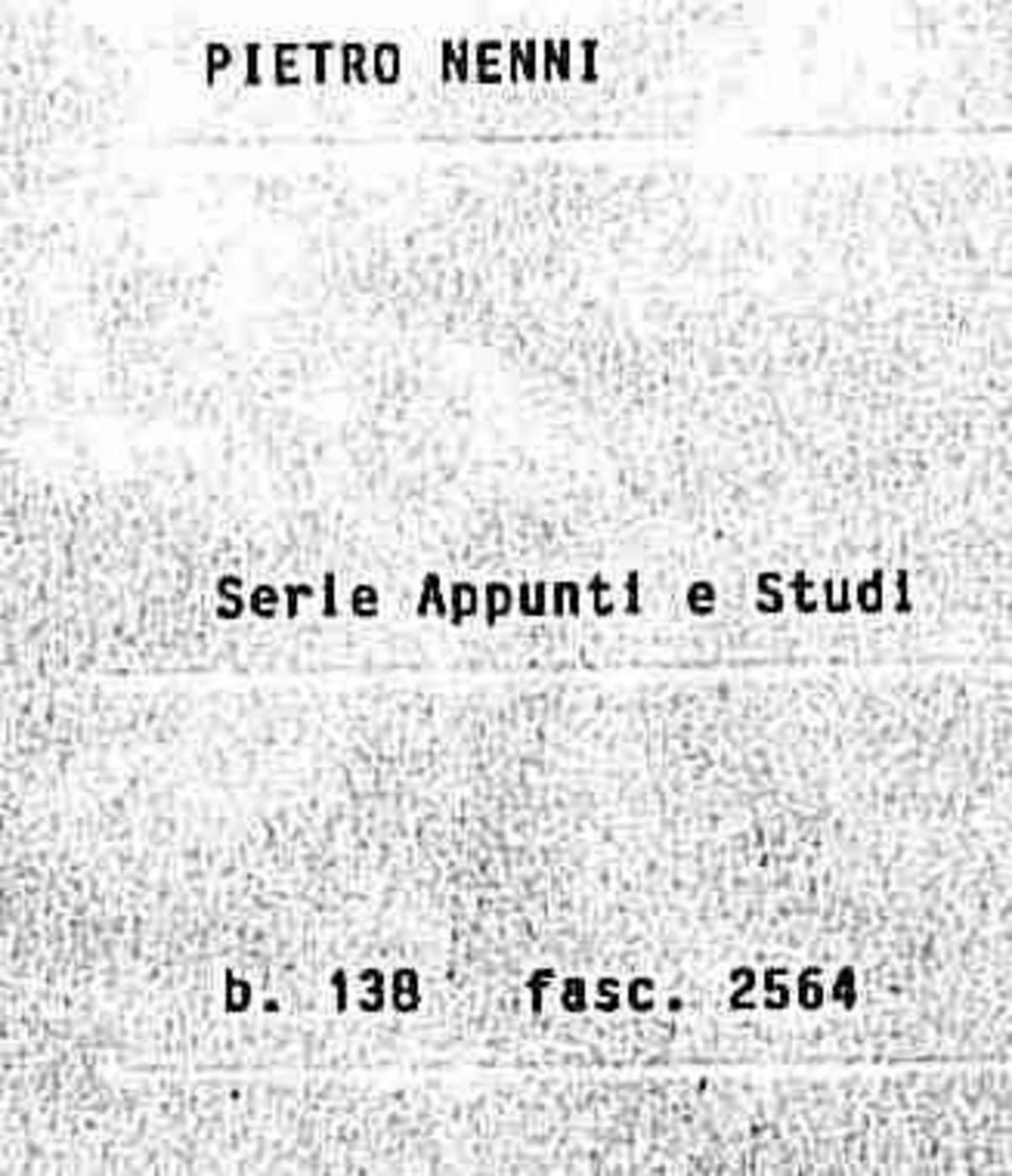 Intervista di Sergio Zavoli a Nenni sul fascismo, s.d.