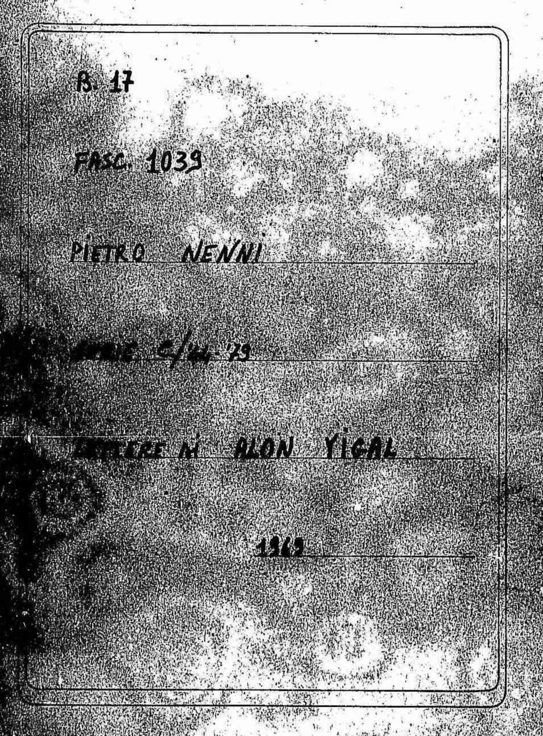 Allon Yigal, 1969 mar. 13