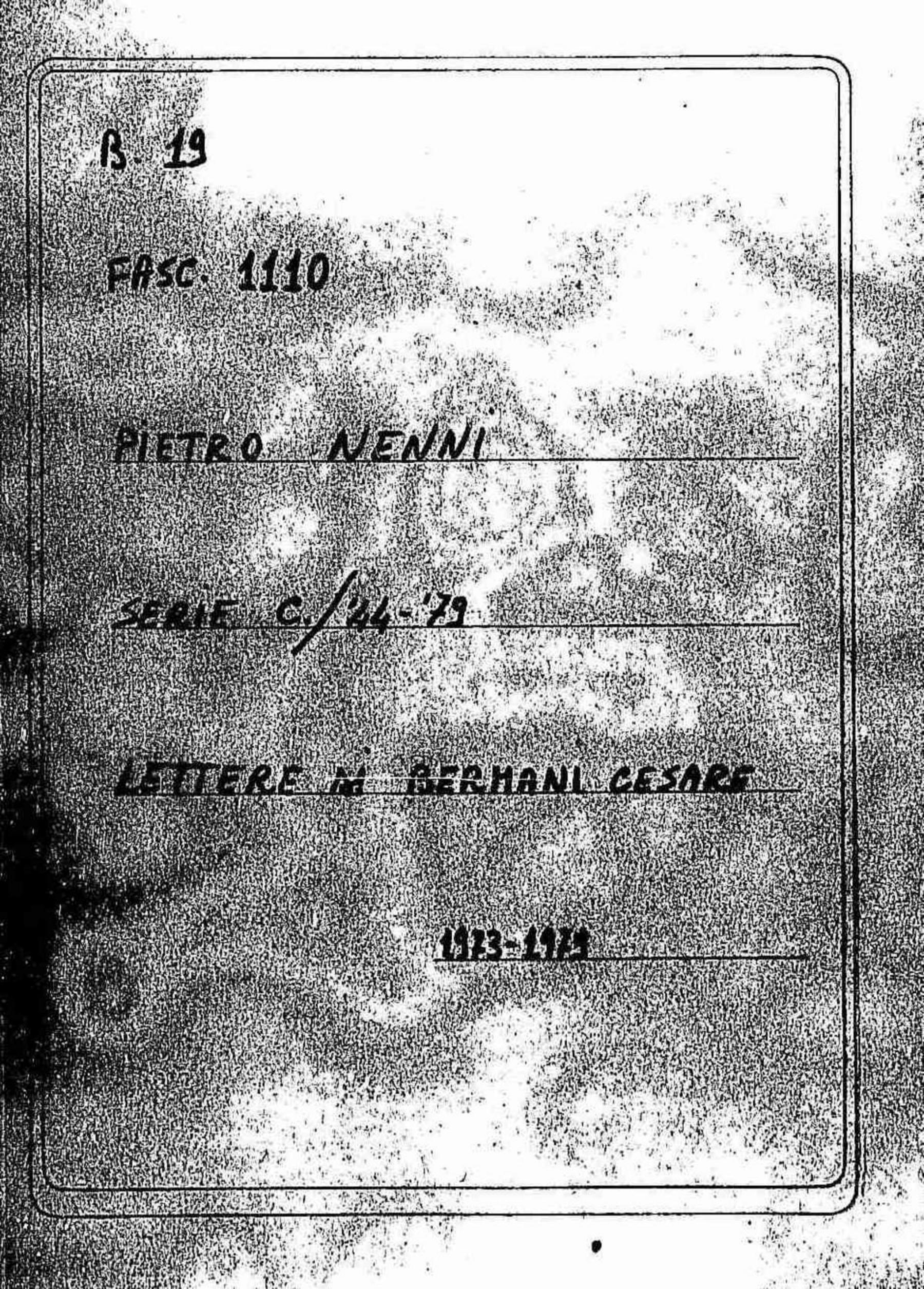 Bermani Cesare, 1973 apr. 3 - set. 5