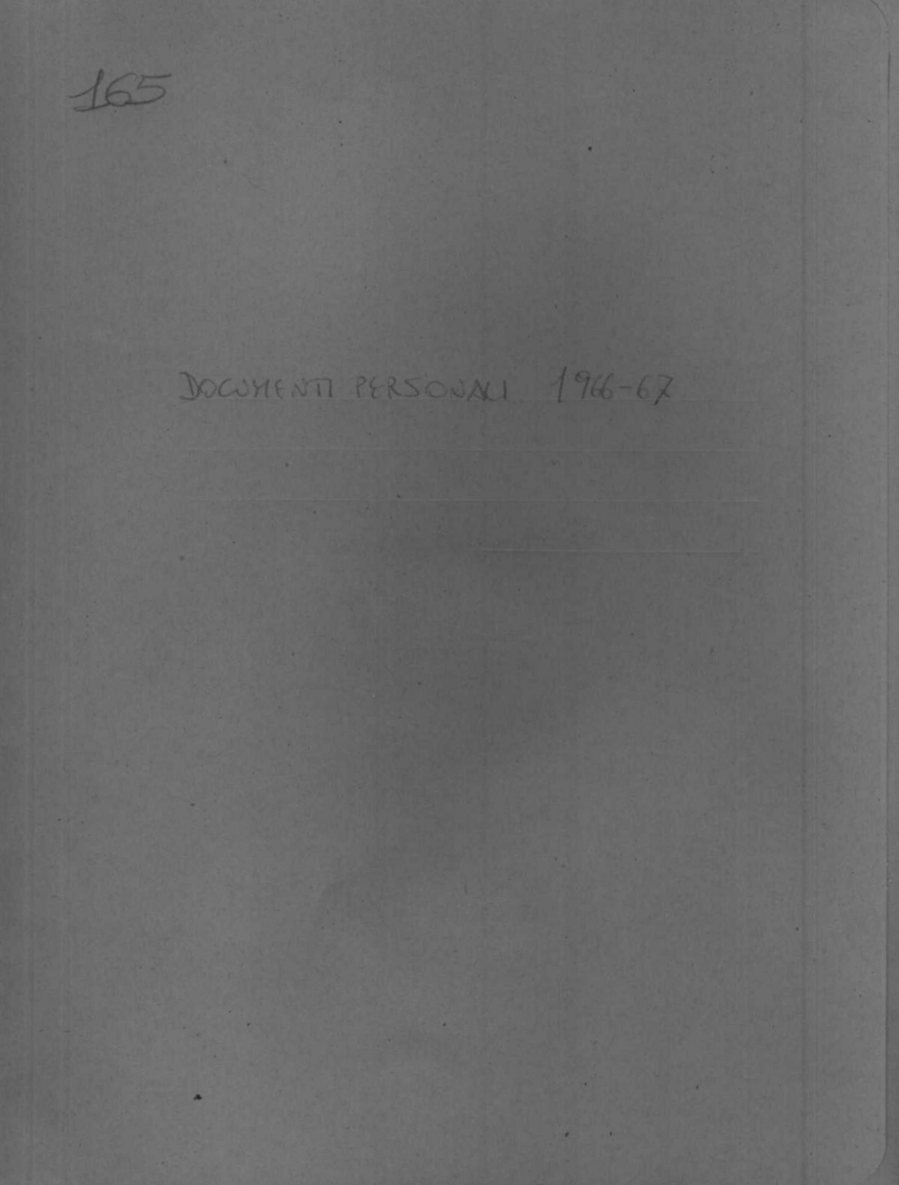 Documenti personali 1965-67, 1965 ott. 24 - 1967 dic. 4