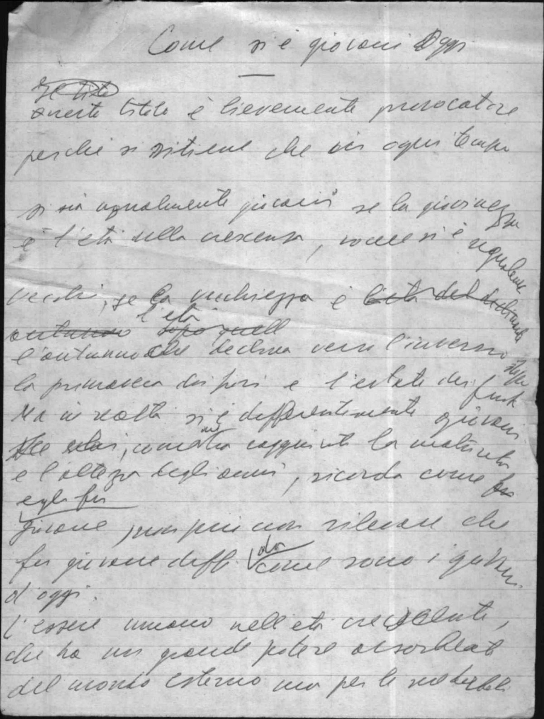 Come si è giovani oggi, s.d.