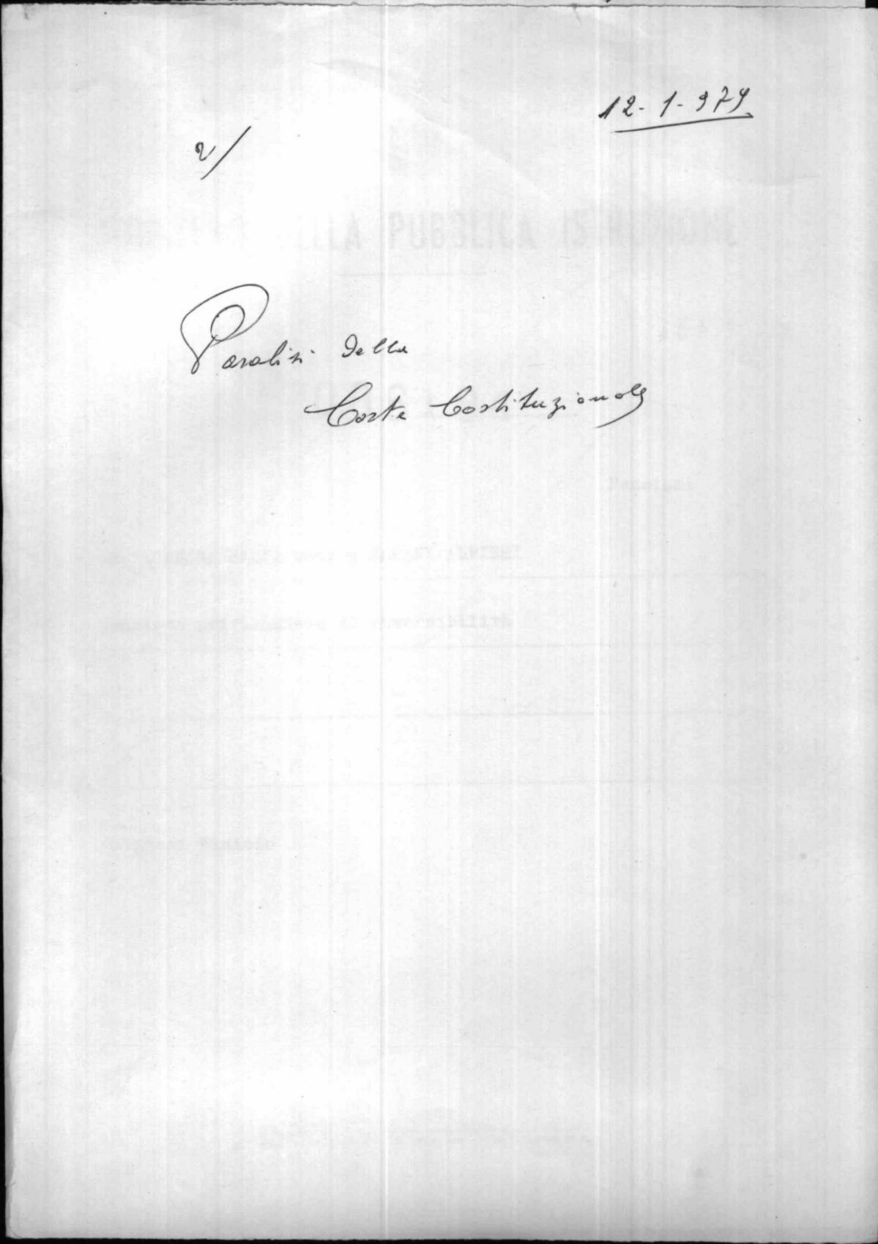 Paralisi della Corte costituzionale, 1979 gen. 12