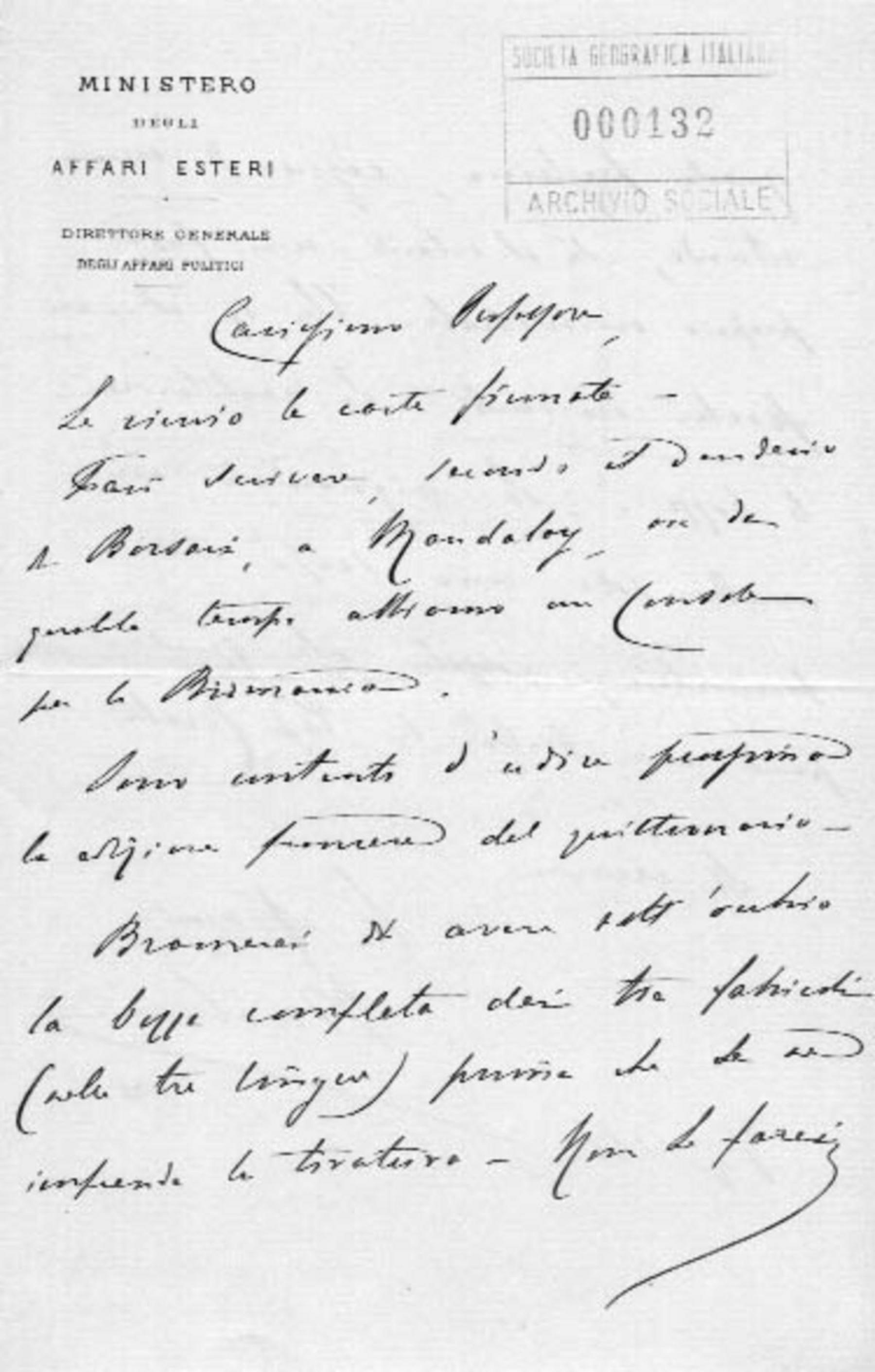 Giacomo Malvano a Giuseppe Dalla Vedova 2.3.1881