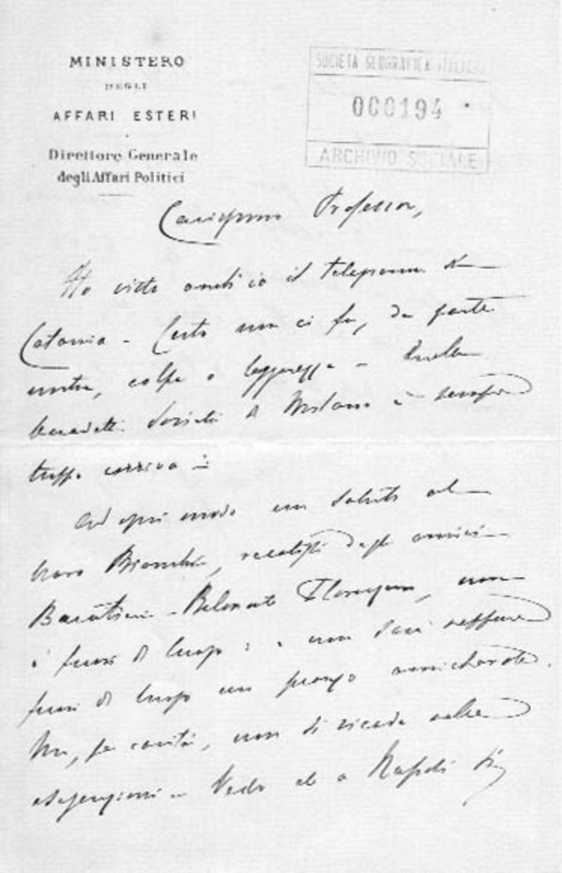 Giacomo Malvano a Giuseppe Dalla Vedova 31.3.1881