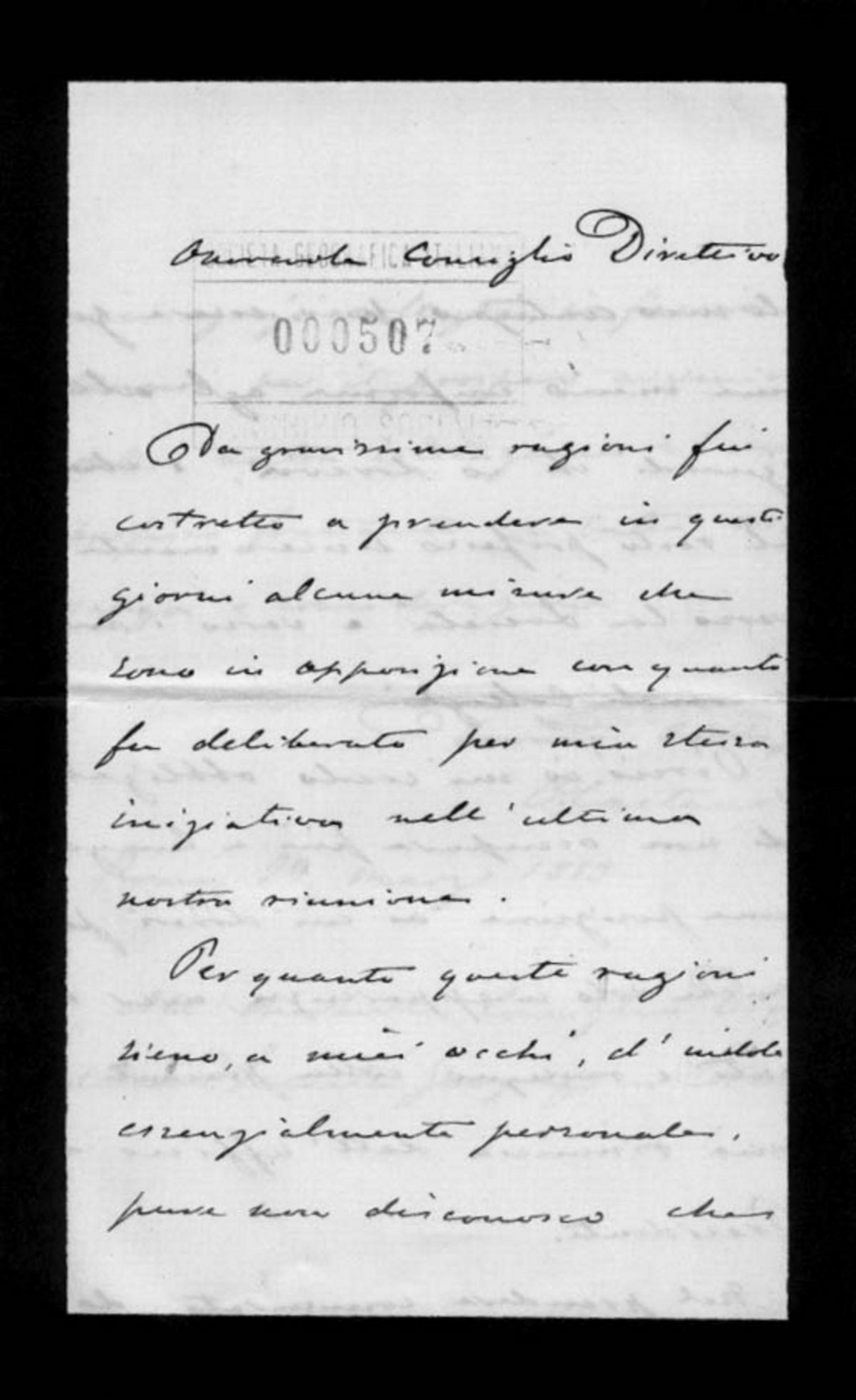 Onorato Caetani a Società geografica italiana 22.3.1883