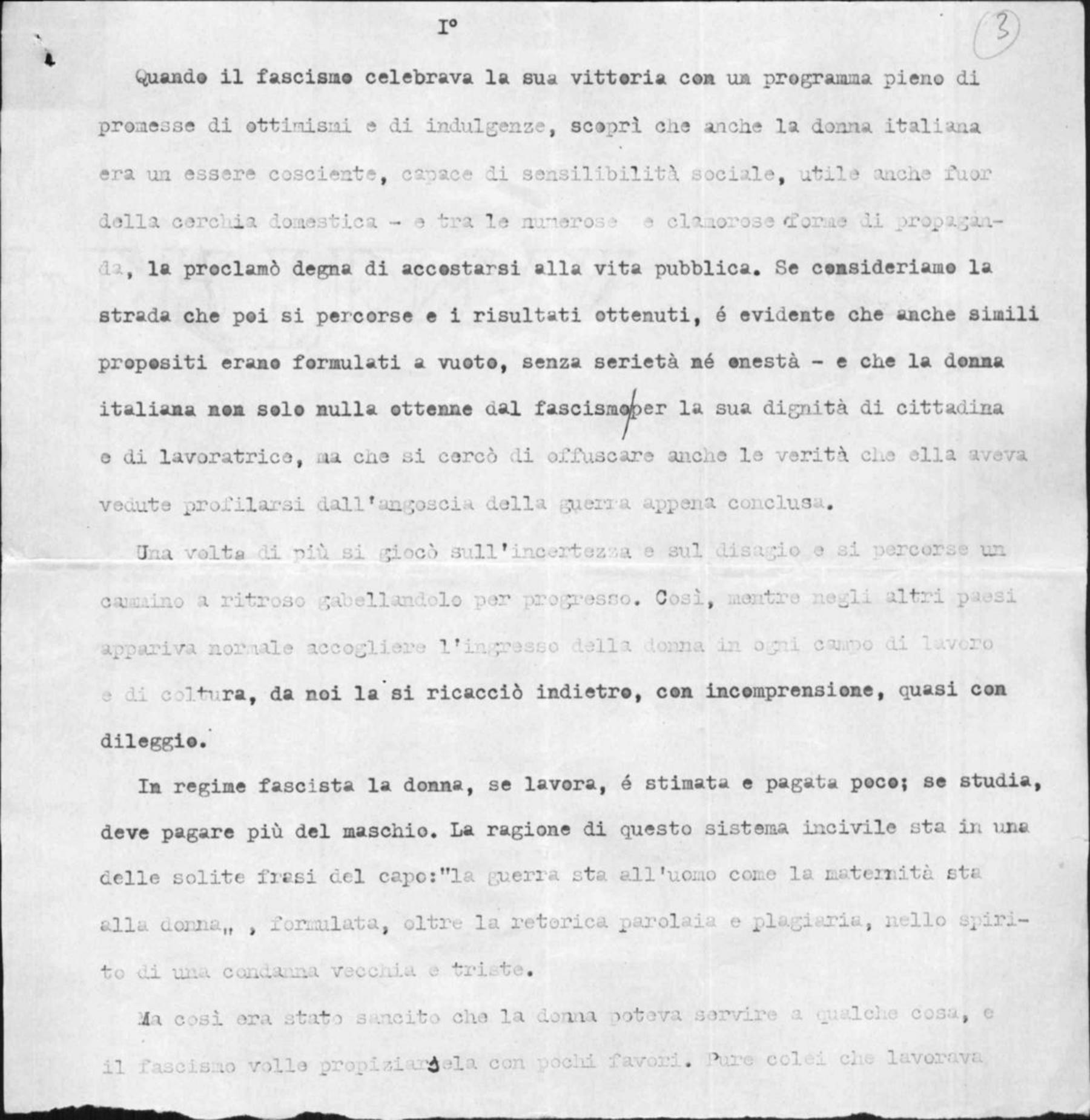 Il ruolo della donna