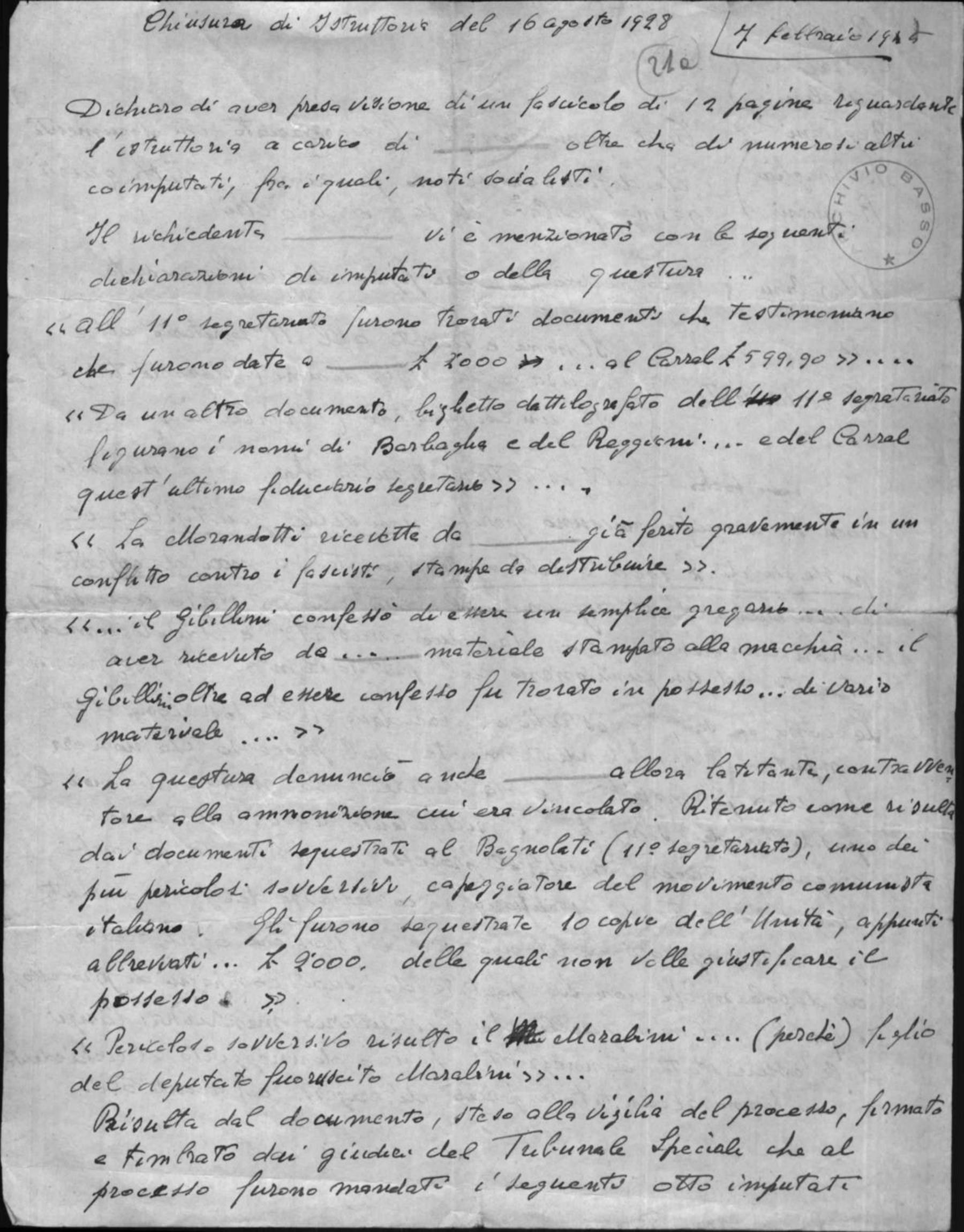 "Ai compagni socialisti del Partito socialista italiano di unità proletaria"