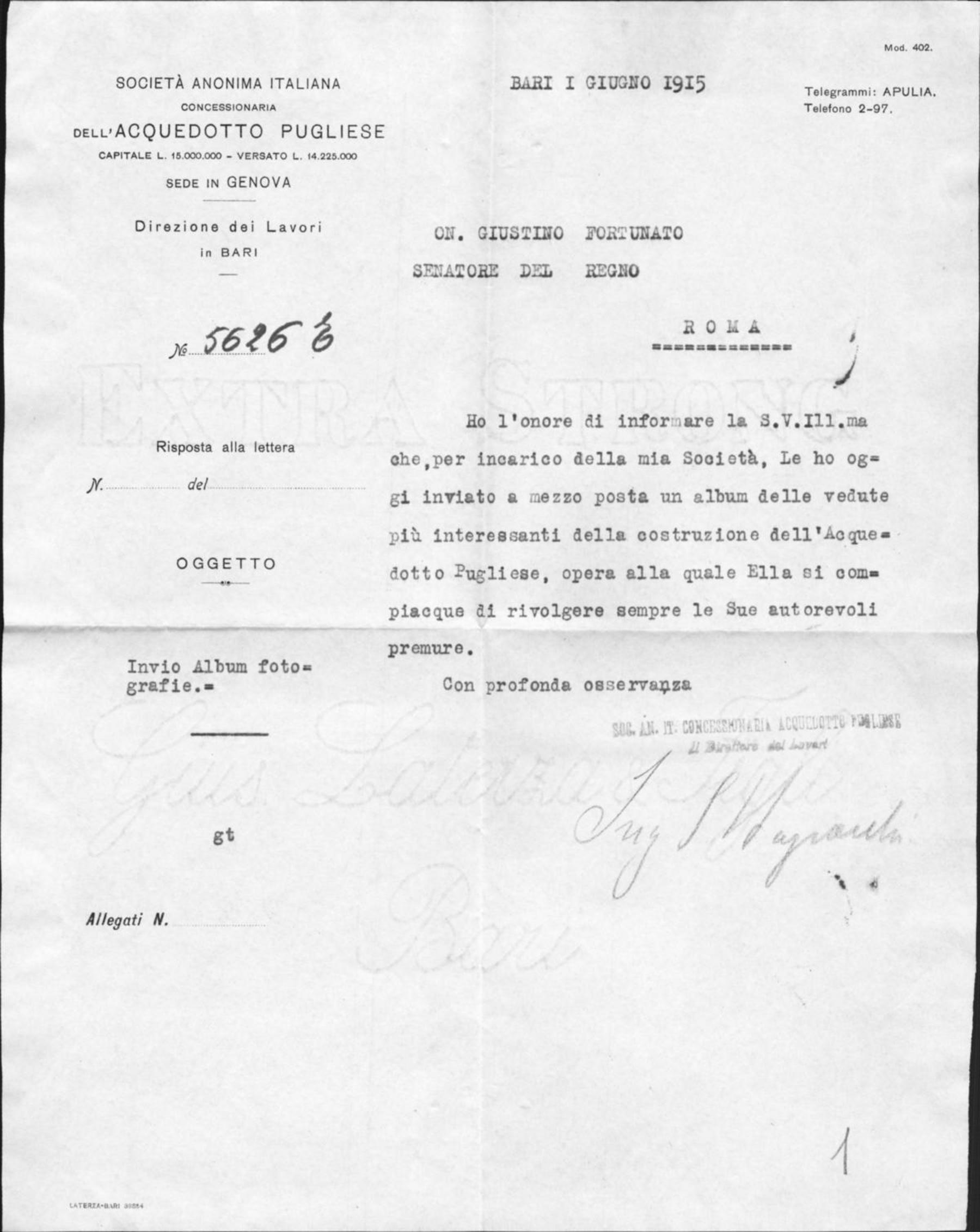 Società anonima italiana concessionaria dell'acquedotto pugliese