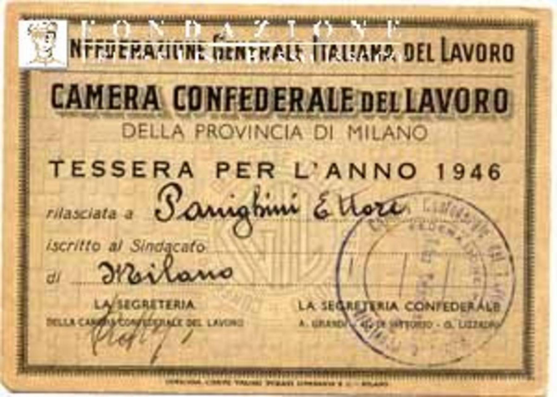 Camera del lavoro di Milano, anno 1946