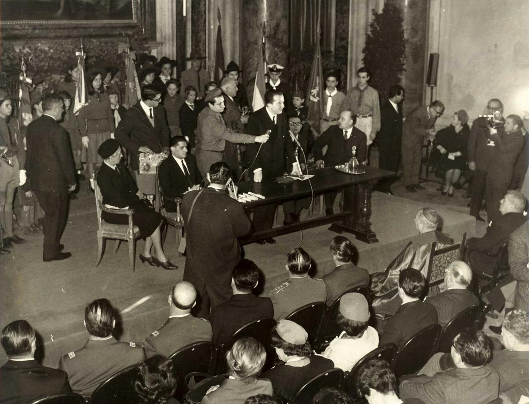 III Settimana nazionale dello scautismo. Inaugurazione. Discorso di Giulio Andreotti, Roma, 1964 feb. 16