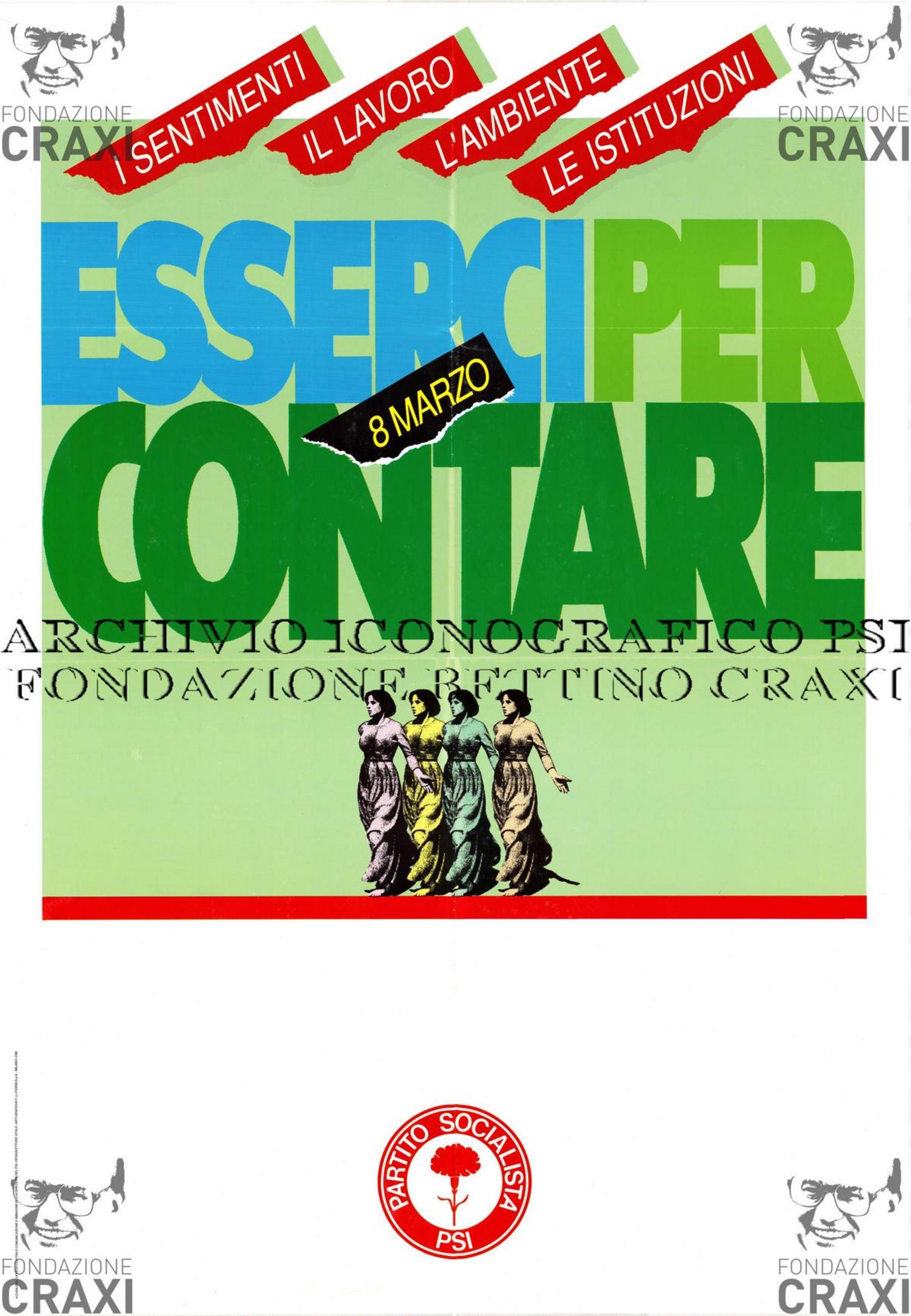 "8 marzo. Esserci per contare", febbraio 1988