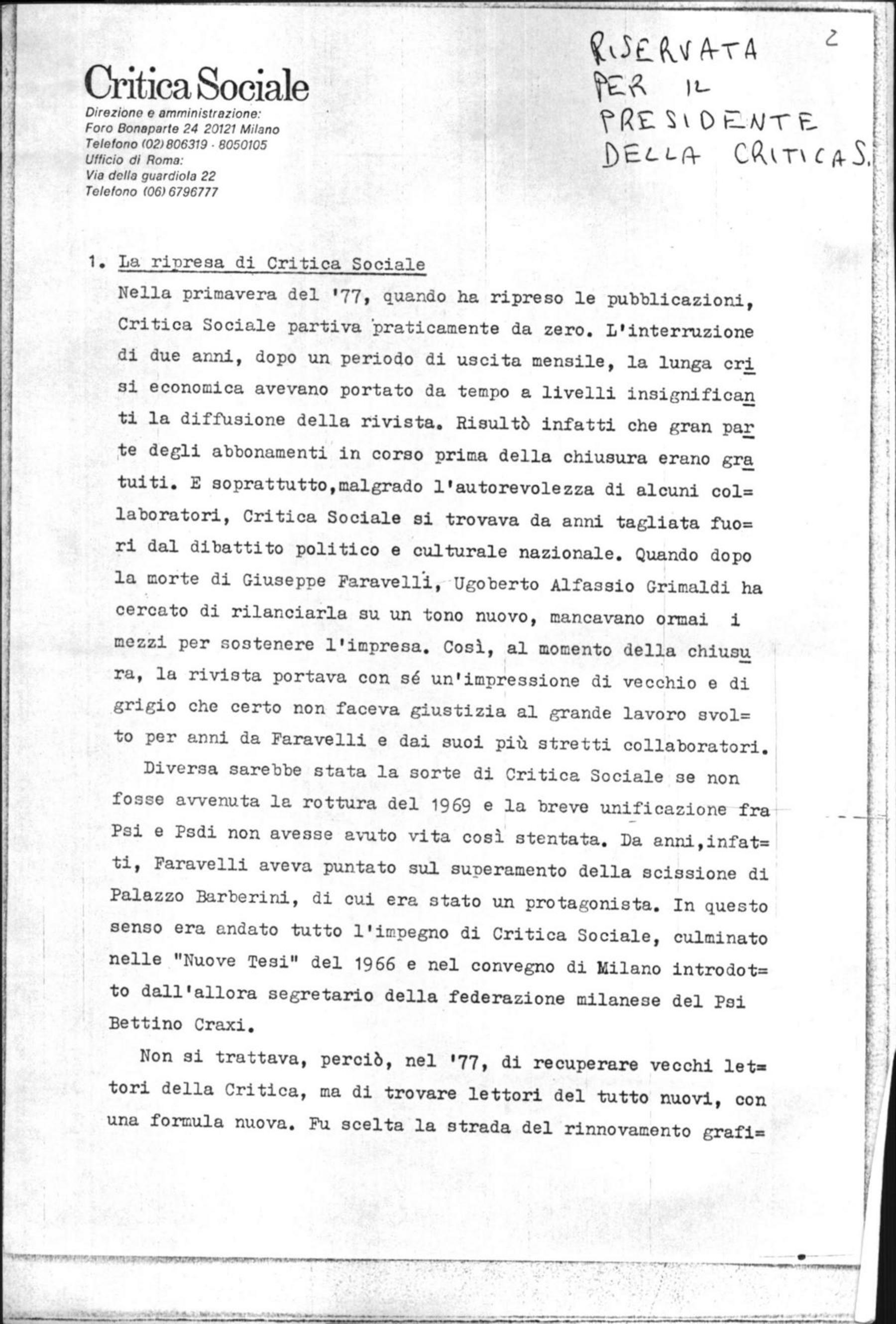 Critica Sociale, 28/12/1978 - 7/9/1979