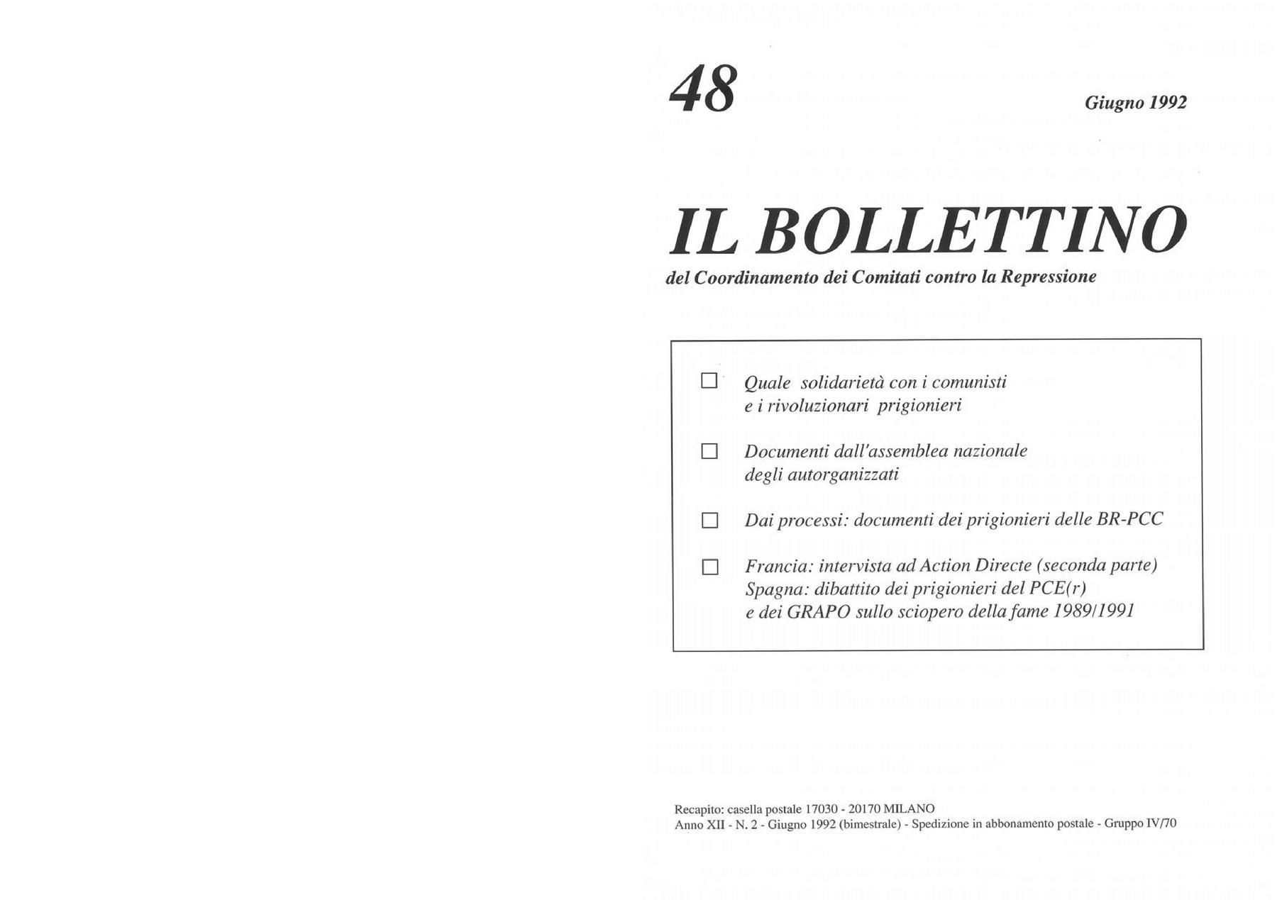 Il Bollettino n°48 - giugno 1992