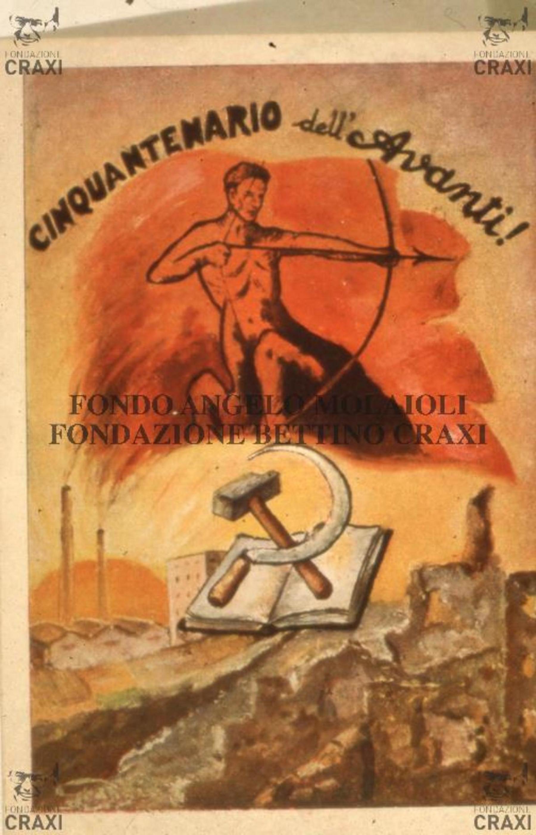 Manifesto per i cinquant'anni della fondazione dell'«Avanti!», 1946