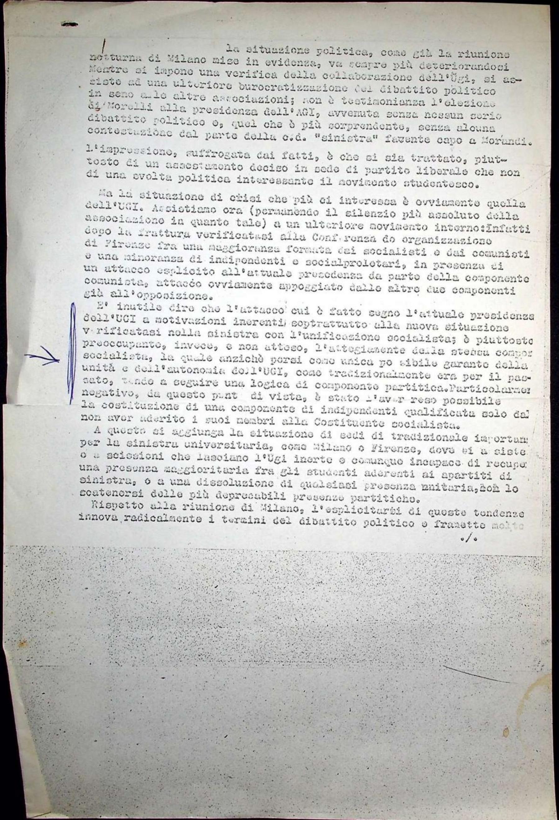 Dattiloscritti e ciclostilati non firmati, s.d.