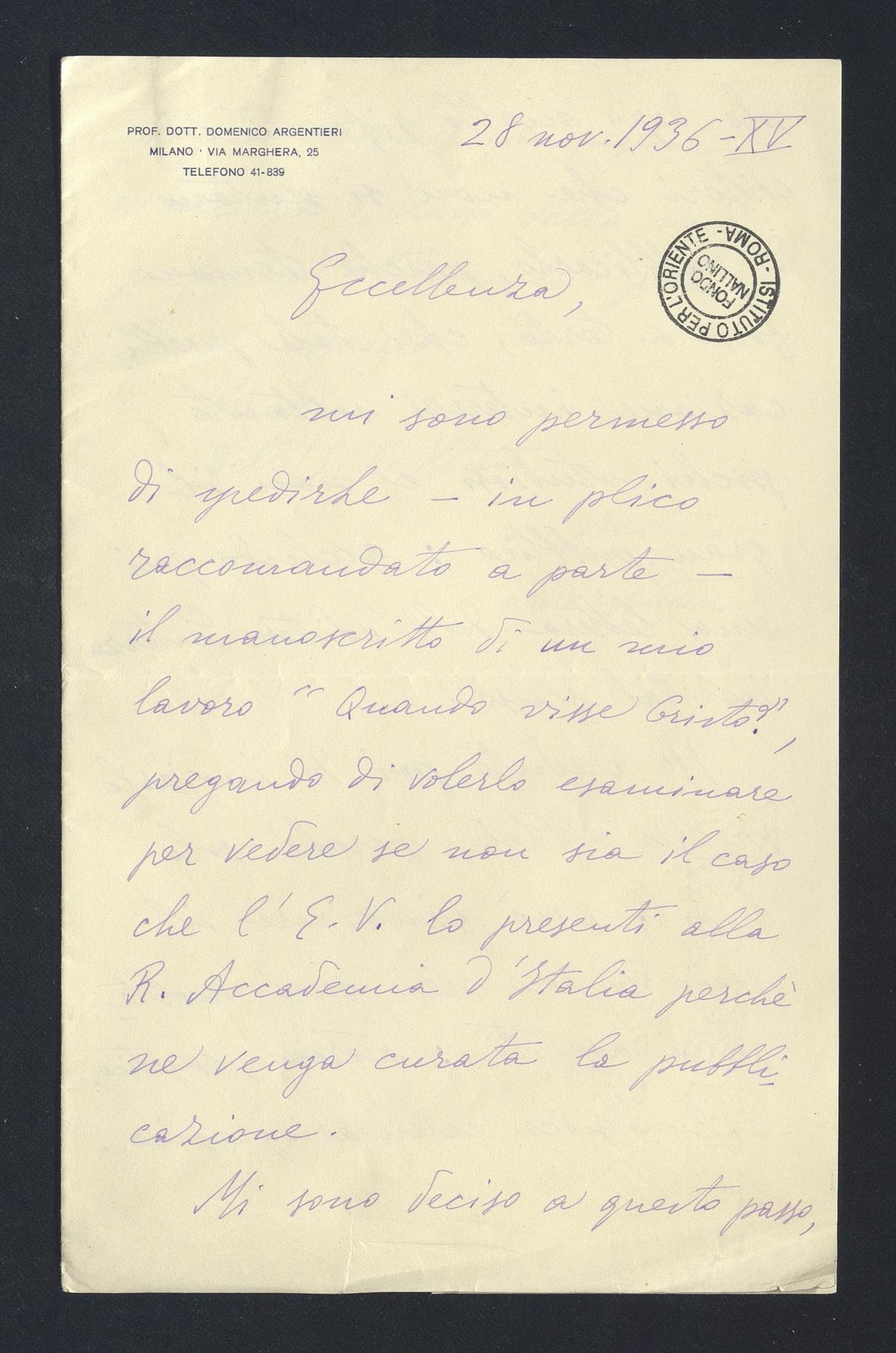 Argentieri, Domenico, 1936 - 1937