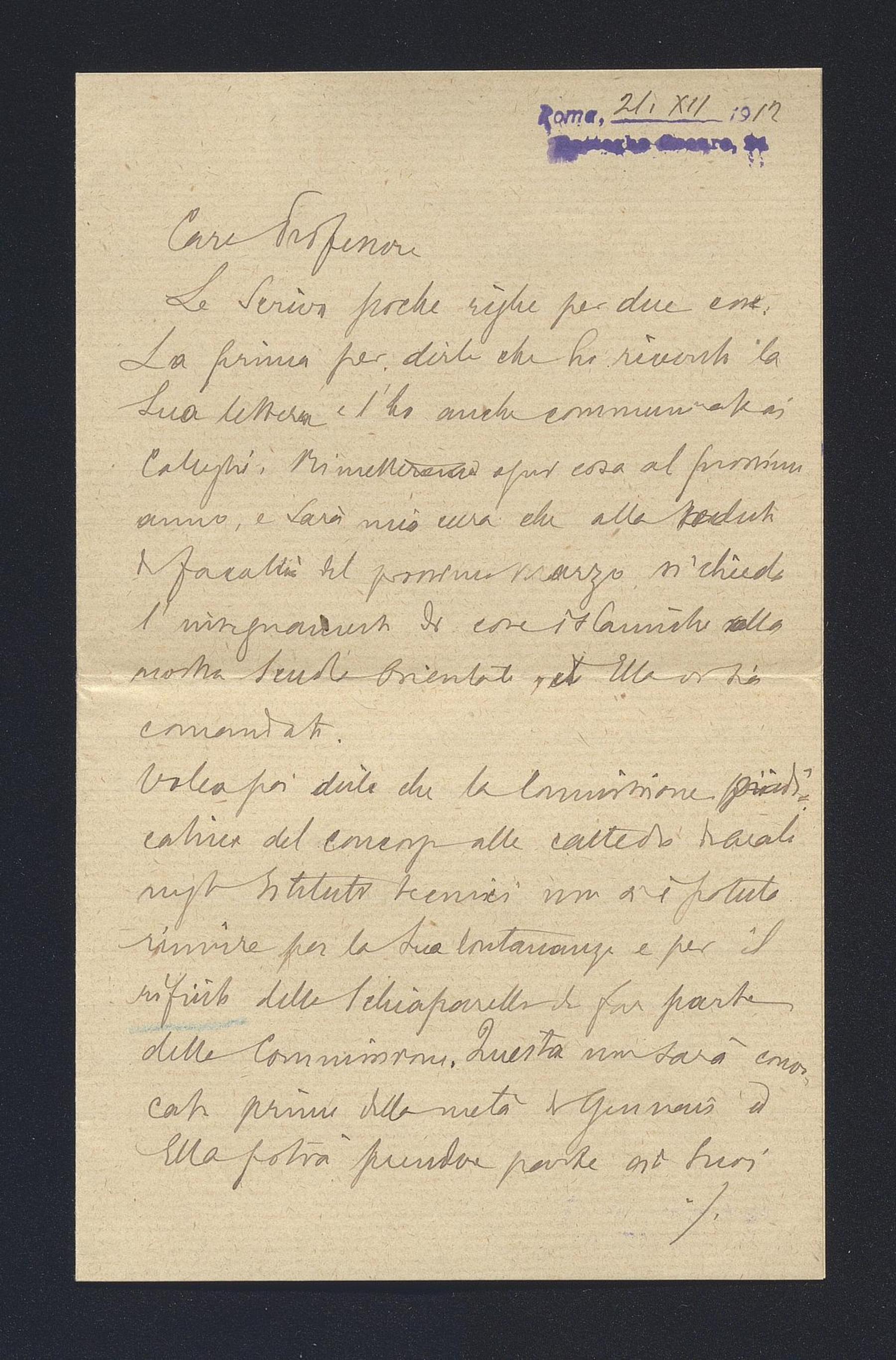 Ignazio Guidi a Carlo Alfonso Nallino, 21 dic. 1912