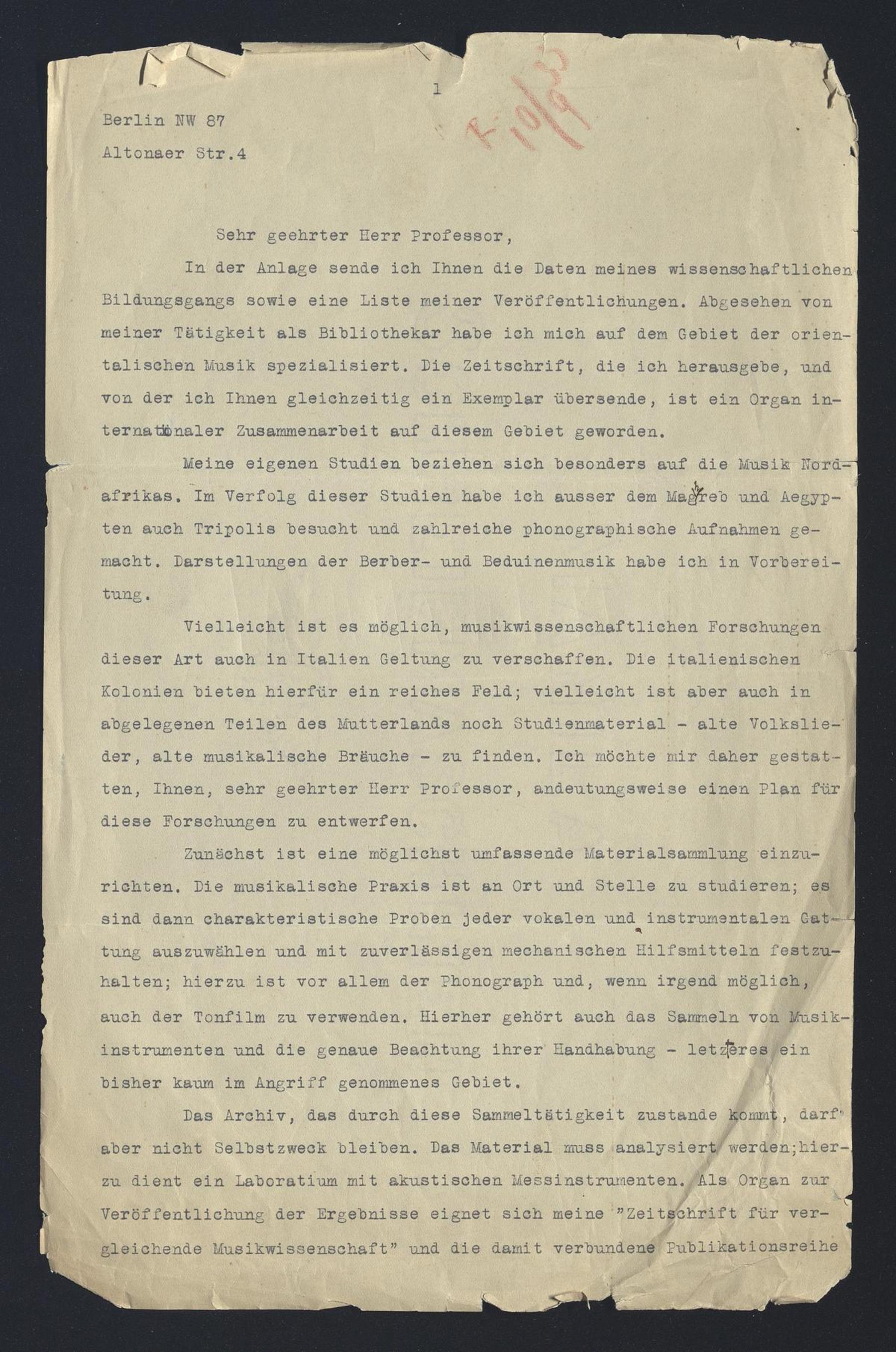 Robert Lachmann a Carlo Alfonso Nallino, set. 1933