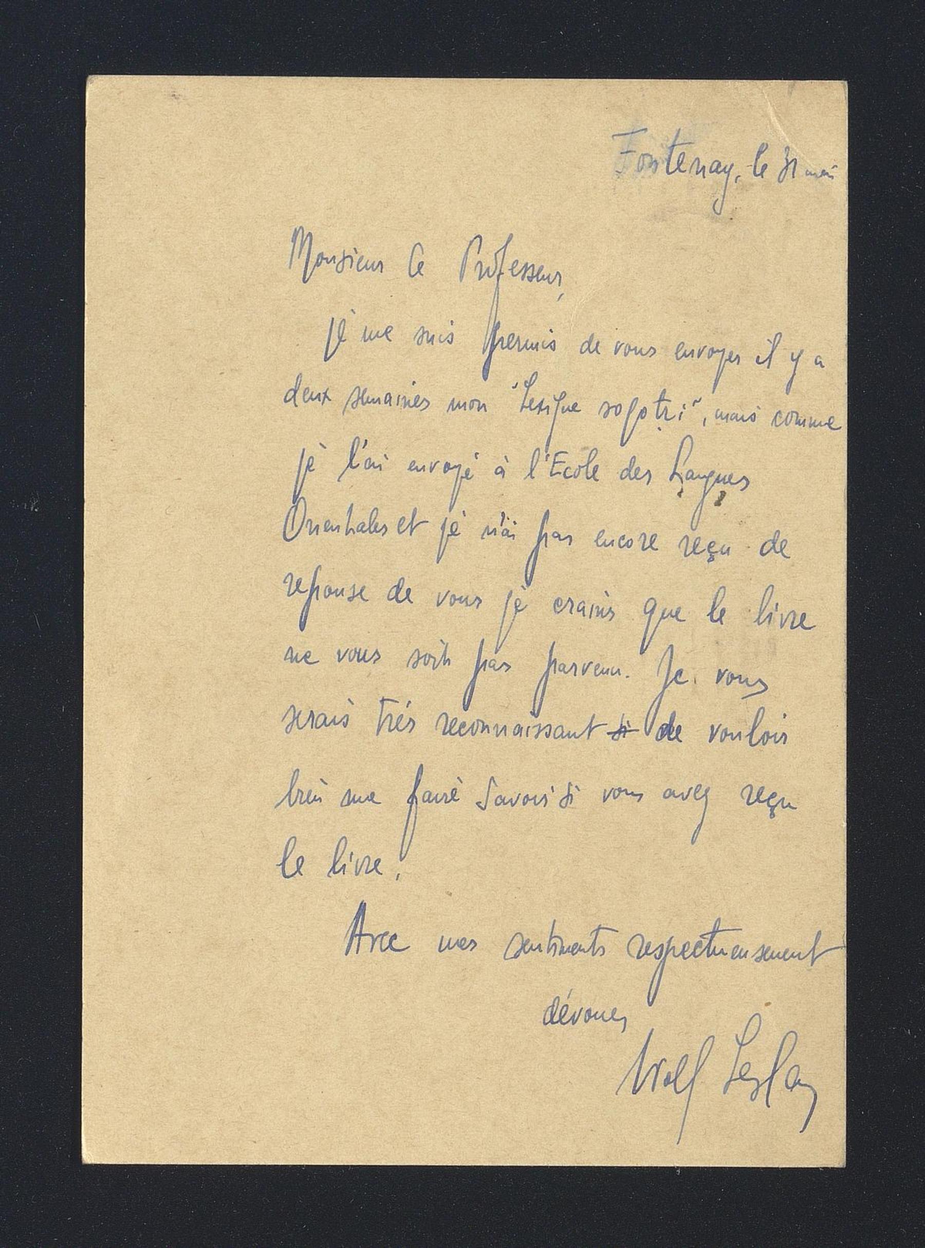 Leslau, Wolf, 1938