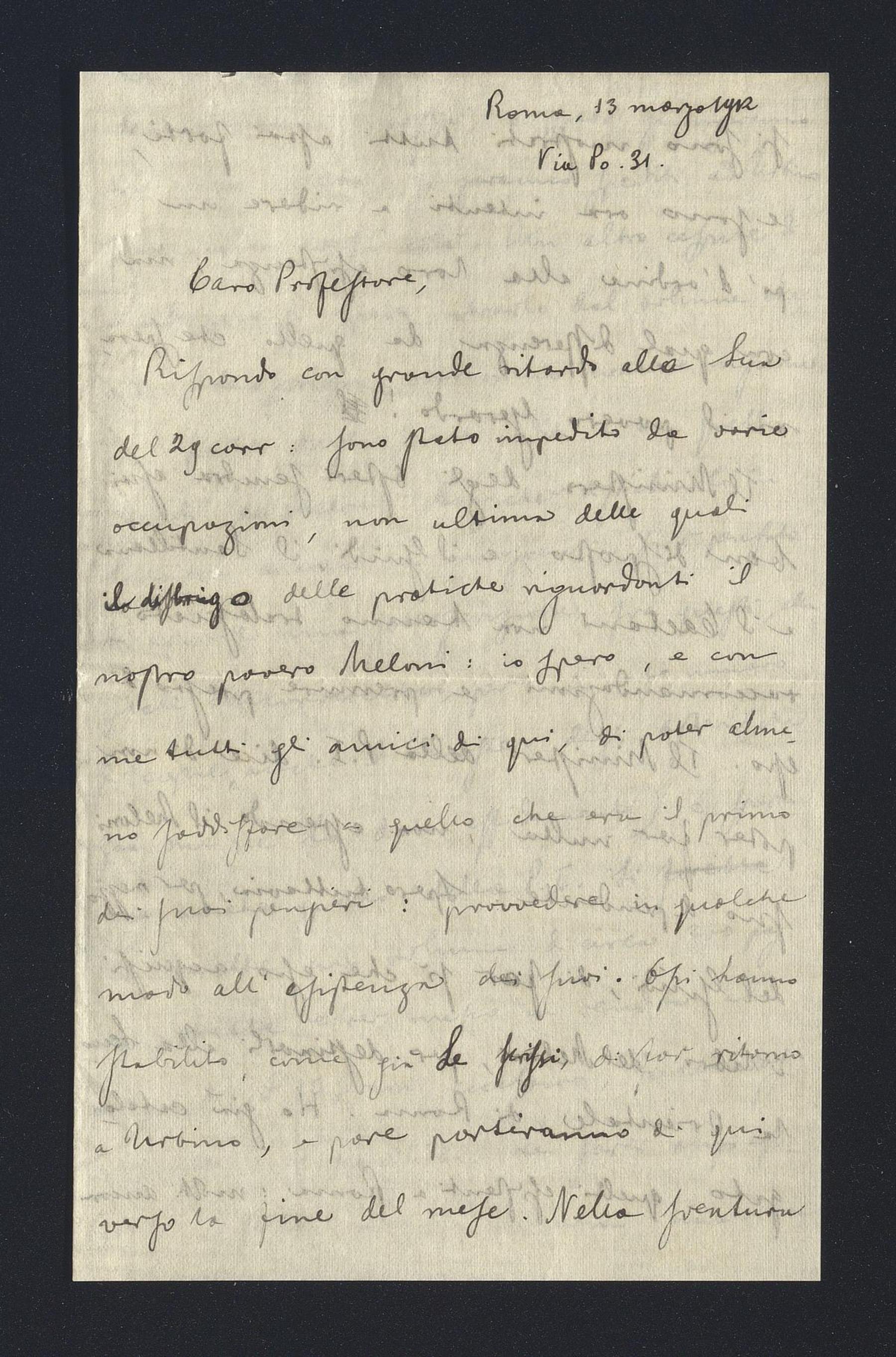 Giorgio Levi Della Vida a Carlo Alfonso Nallino, 13 mar. 1912