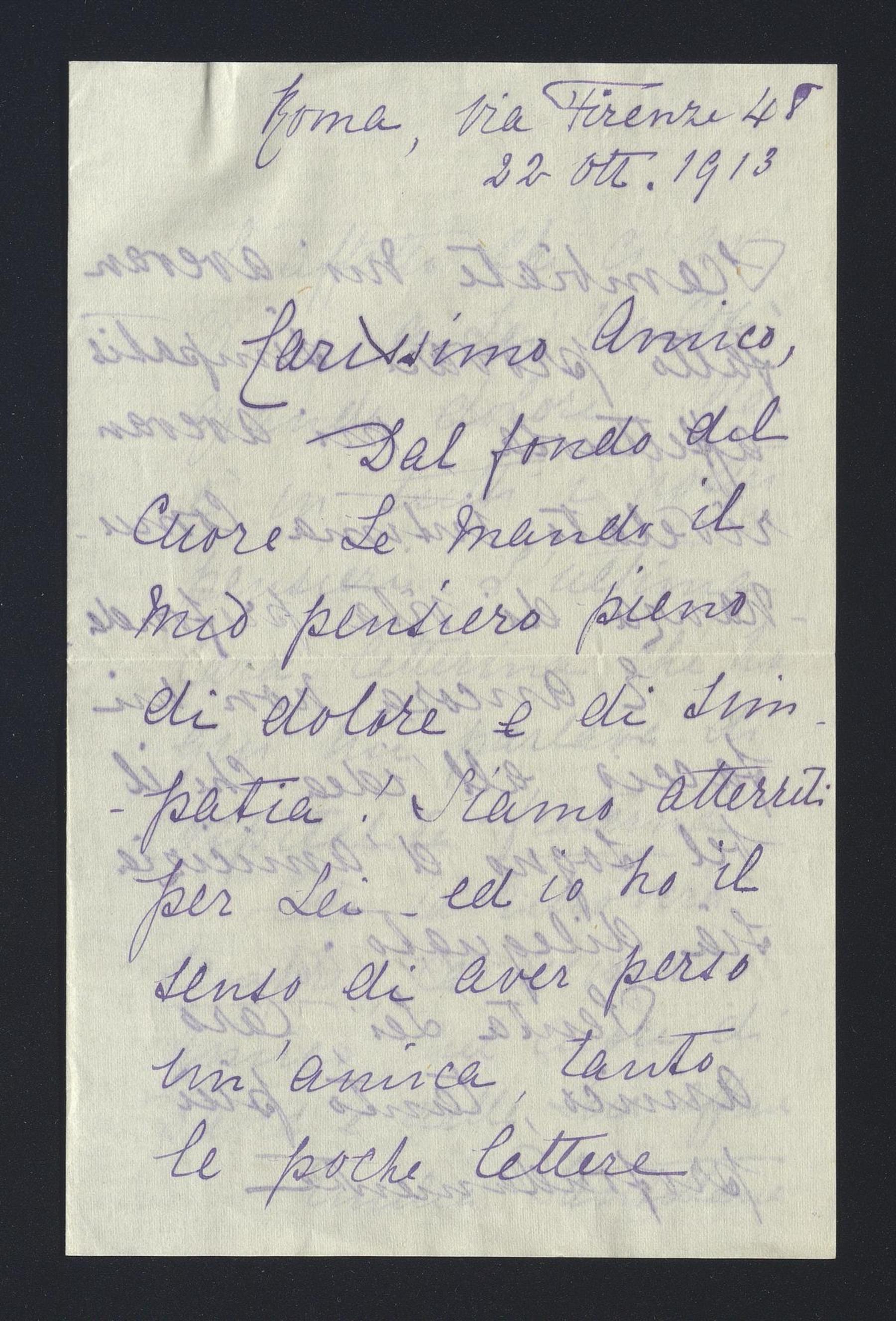 Emilia Maggiorani Santillana a Carlo Alfonso Nallino, 22 ott. 1913