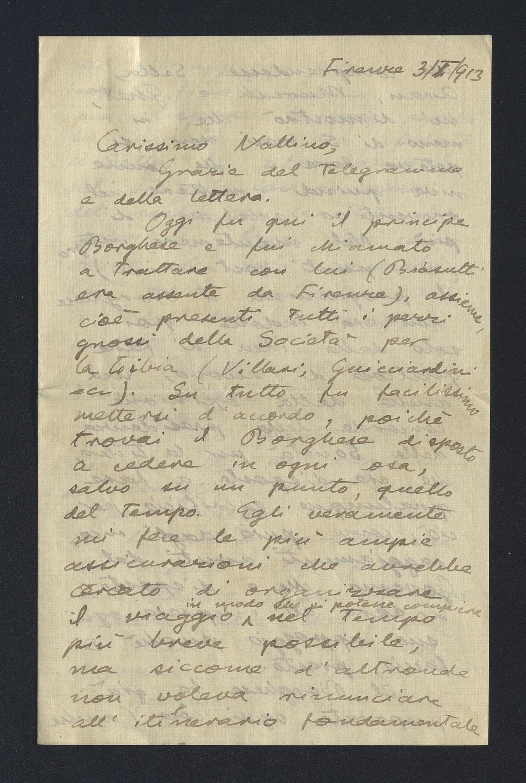 Olinto Marinelli a Carlo Alfonso Nallino, 3 gen. 1913