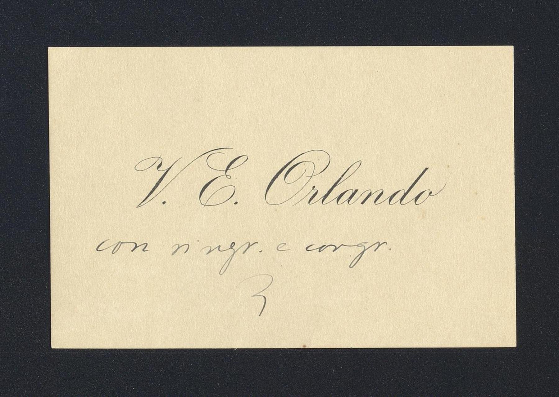 Orlando, Vittorio Emanuele, 1921