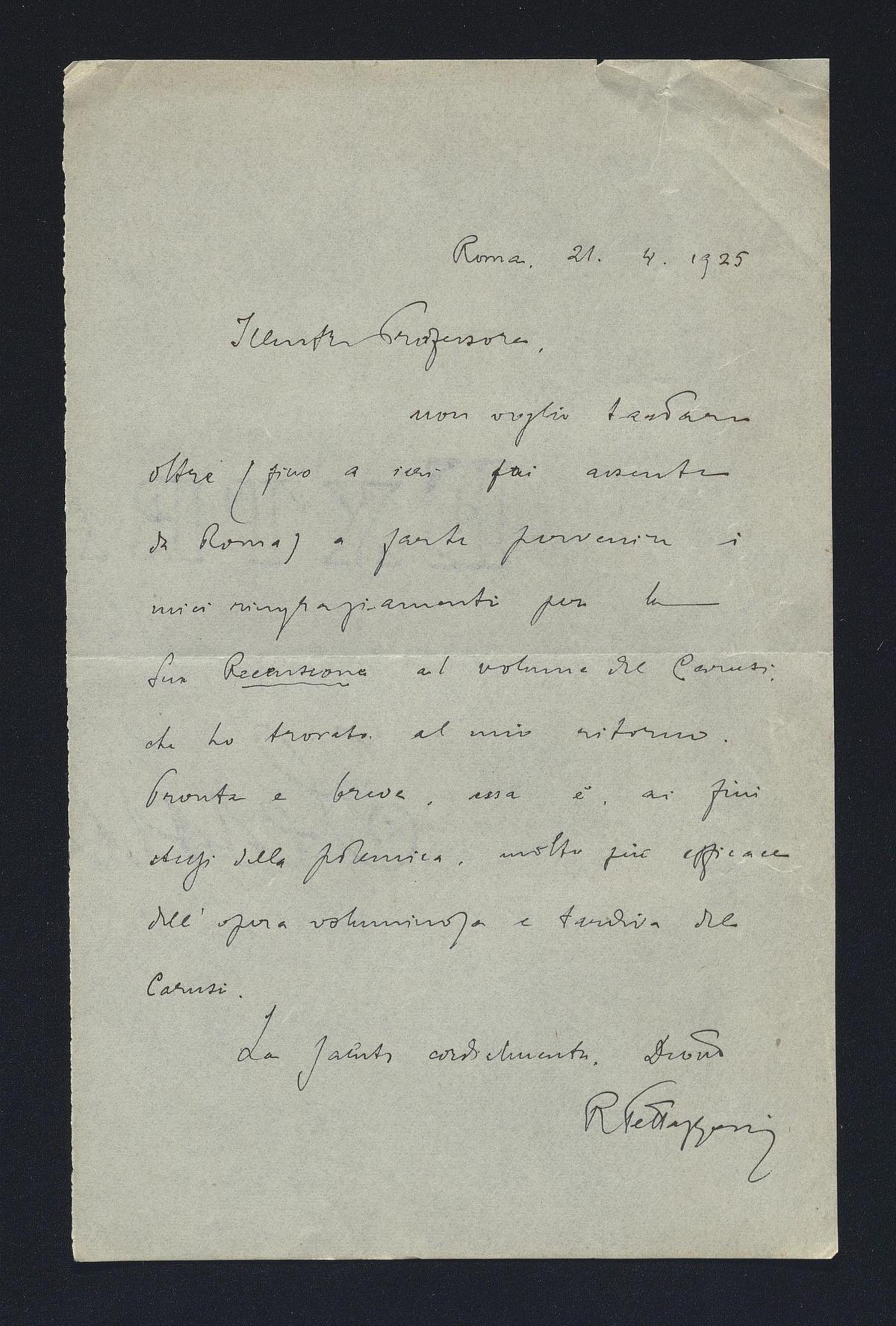 Pettazzoni, Raffaele, 1925