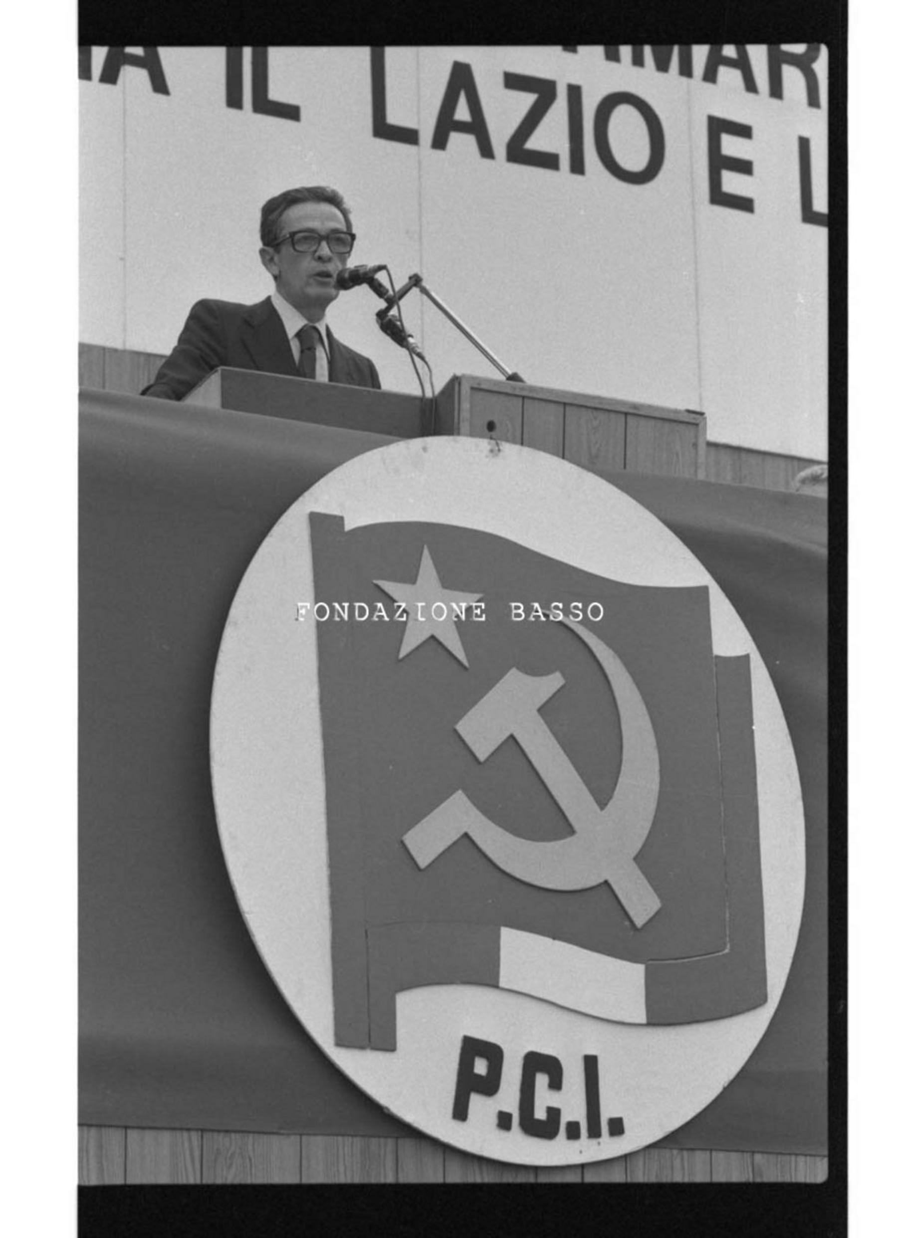 Enrico Berlinguer al comizio finale elezioni amministrative, giugno 1980