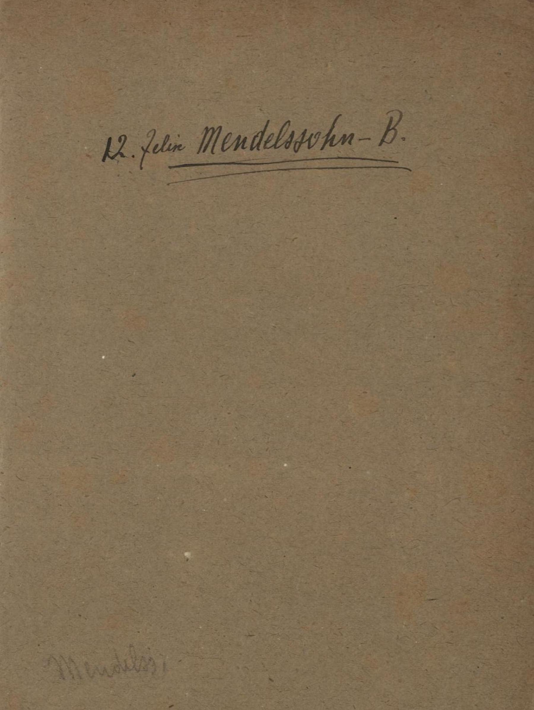 Fondo G. Chiarini - Materiali di studio - Mendelssohn, p. 1